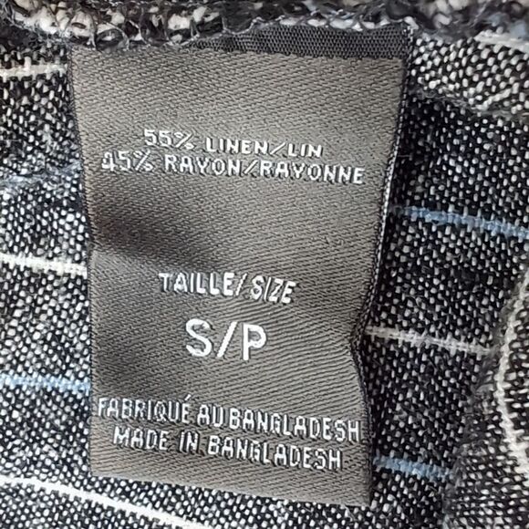 Suzy Shier Linen pinStripe  Long Vest Sleeveless Waistcoat Size S - Picture 7 of 11